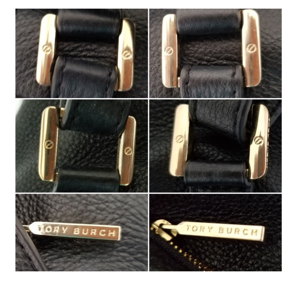 SOLD!!Tory Burch Amanda Black Pebbled Leather Backpack w/COA - Picture 10 of 13